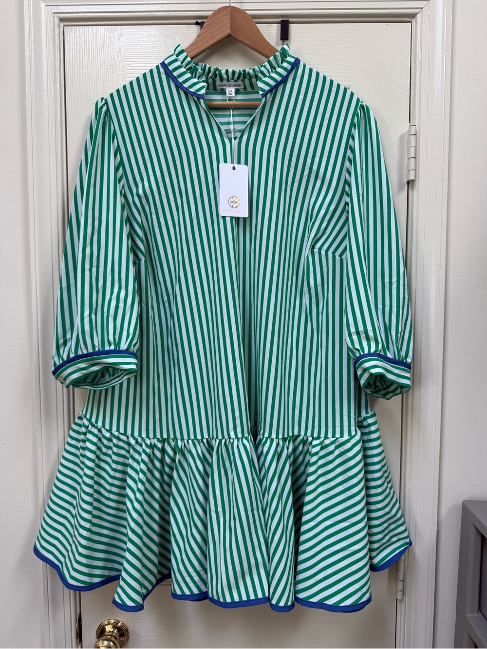 Mary Square Lined Up Green Naomi Dress NWT Size 2X